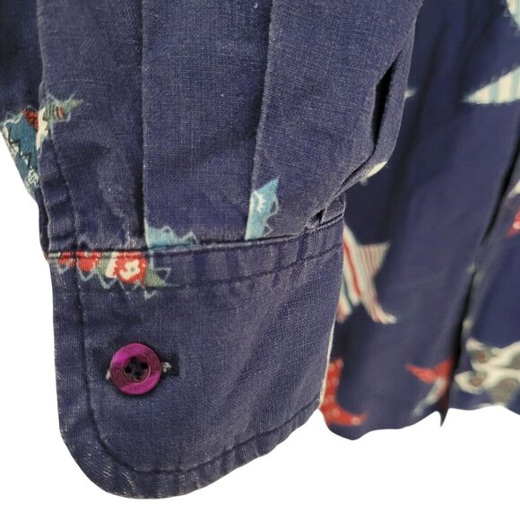 Vintage Guess By Georges Marciano Star Patch Shirt Mens Size M Preppy 80s - Picture 7 of 9